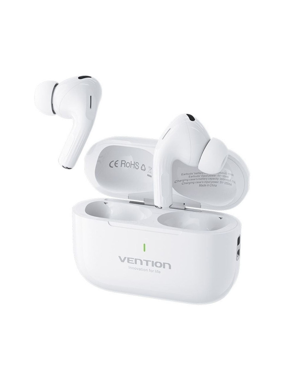 Auriculares Bluetooth Vention Echo Lite E11 con estuche de carga/ Autonomía 6h/ Blancos