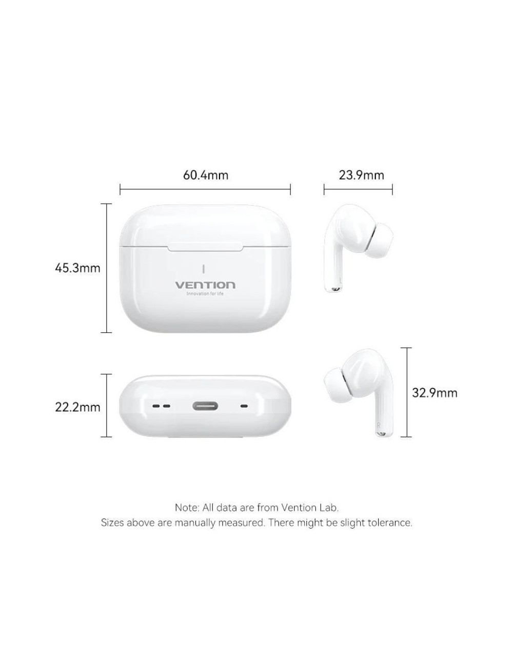 Auriculares Bluetooth Vention Echo Lite E11 con estuche de carga/ Autonomía 6h/ Blancos