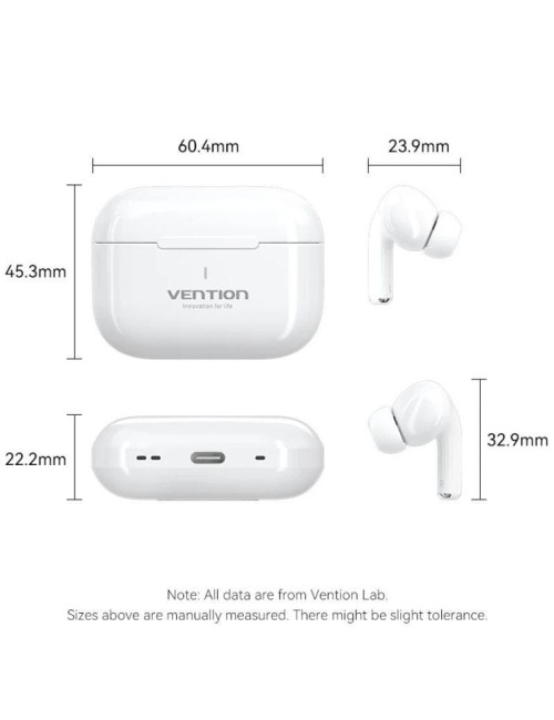 Auriculares Bluetooth Vention Echo Lite E11 con estuche de carga/ Autonomía 6h/ Blancos