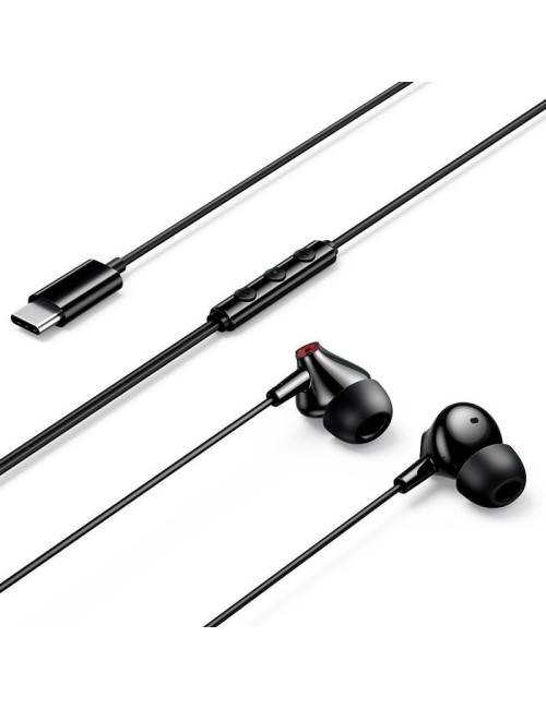 Auriculares Intrauditivos Vention Echo Lite USB-C In-Ear/ con Micrófono/ USB Tipo-C/ Negros