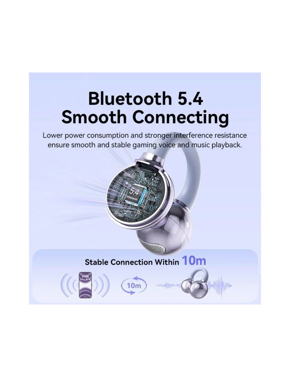 Auriculares Bluetooth Vention Echo Clip A11 Pro con estuche de carga/ Autonomía 6h/ Negro