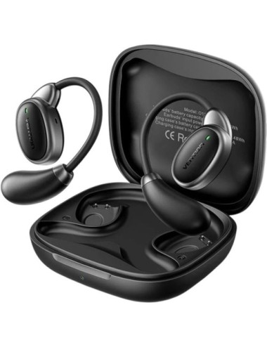 Auriculares Bluetooth Vention Open Ear 013 con estuche de carga/ Autonomía 8h/ Negros