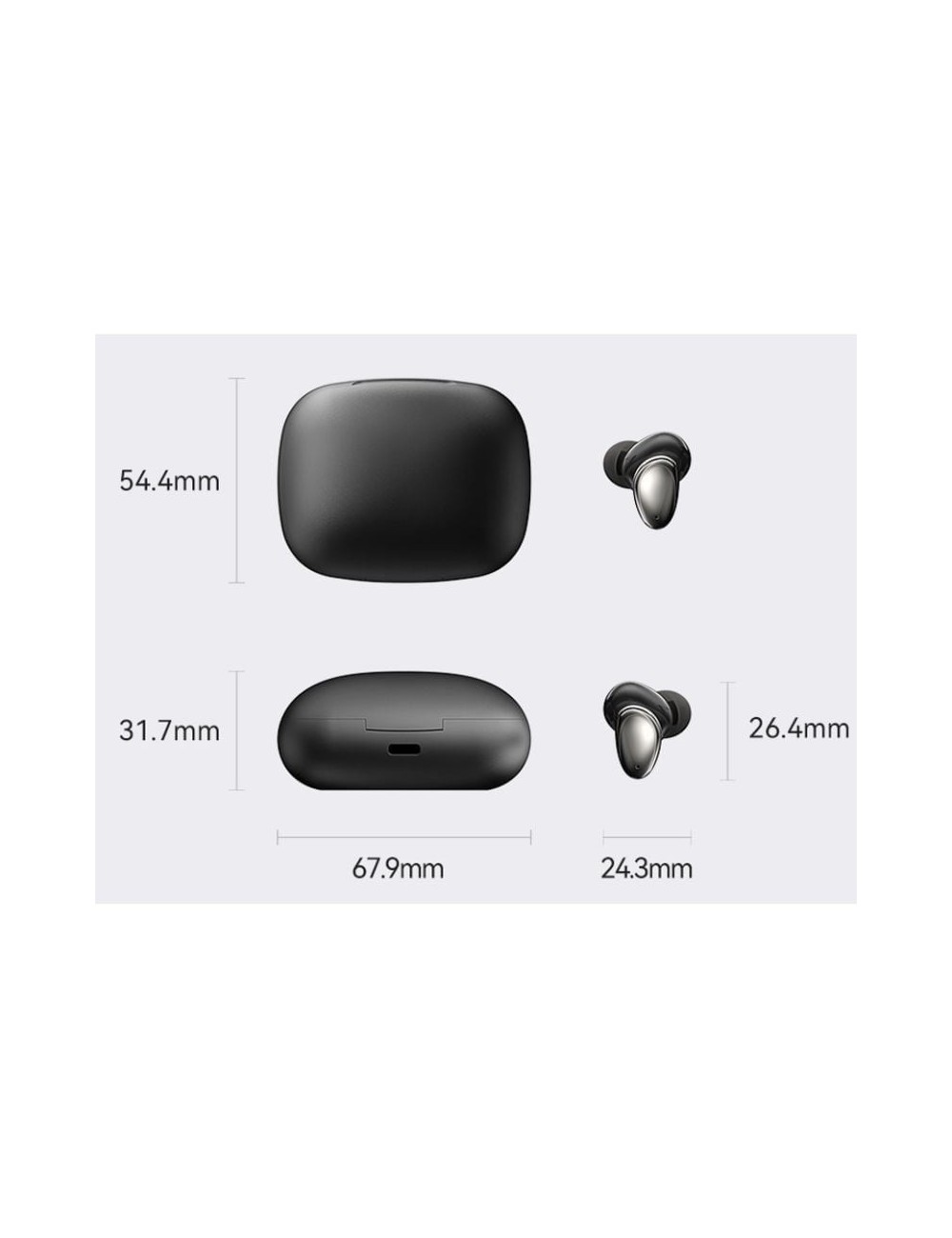 Auriculares Bluetooth Vention Tiny T13 NBNB0 con estuche de carga/ Autonomía 6h/ Negros