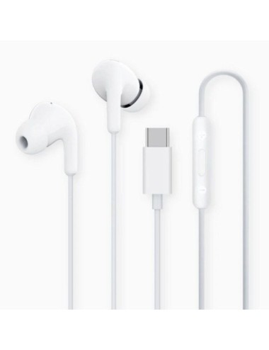 Auriculares Intrauditivos Xiaomi Earphones Tipo-C/ con Micrófono/ USB Tipo-C/ Blancos