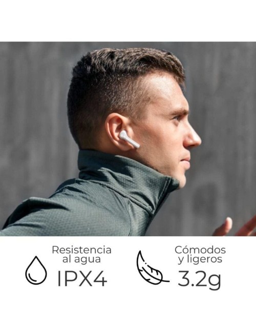 Auriculares Bluetooth ZTE Buds 2 con estuche de carga/ Autonomía 5h/ Negros