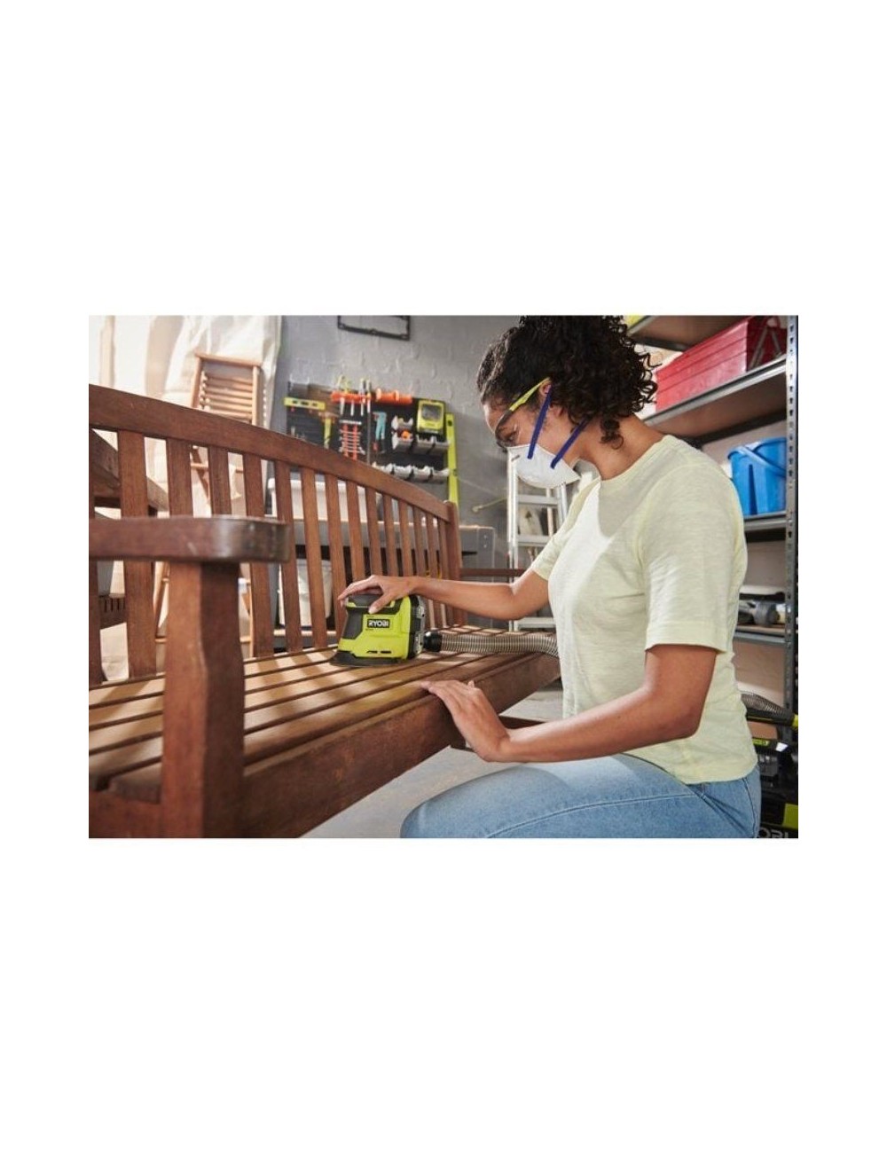 Lijadora Triangular Ryobi ONE+ 18V RPS18-0/ Incluye 6 Lijas/ Sin Batería ni Cargador