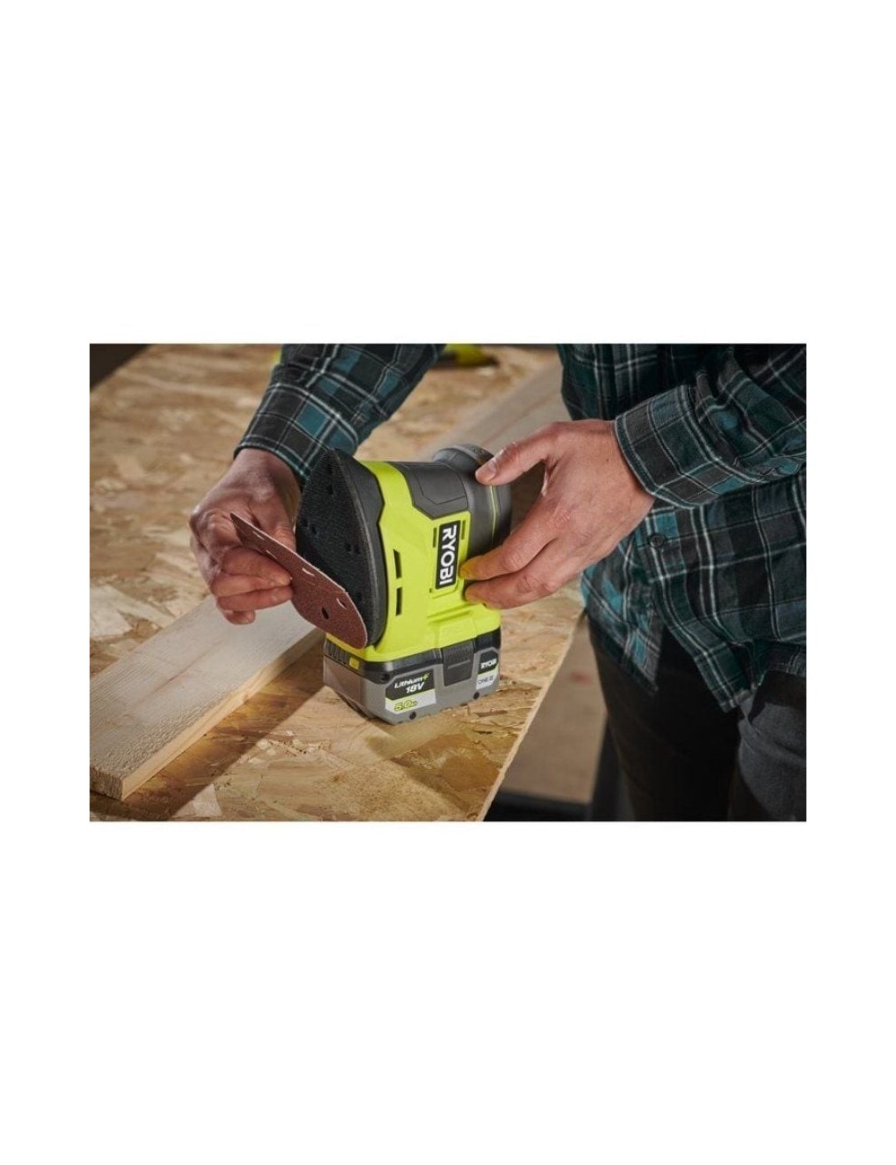 Lijadora Triangular Ryobi ONE+ 18V RPS18-0/ Incluye 6 Lijas/ Sin Batería ni Cargador