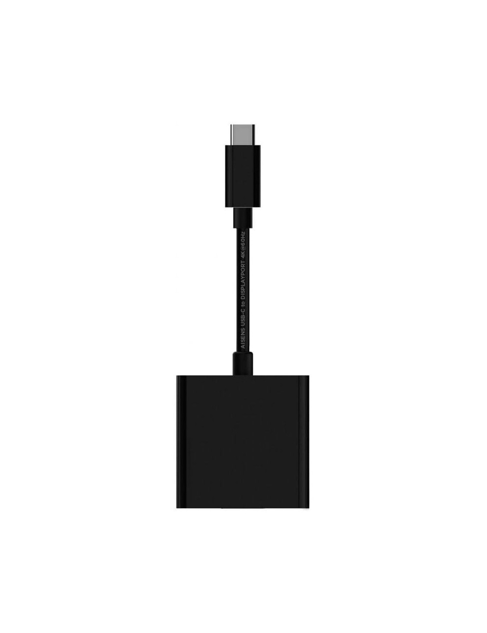 Conversor Aisens A109-0345/ USB Tipo-C Macho - DisplayPort Hembra/ 15cm/ Negro