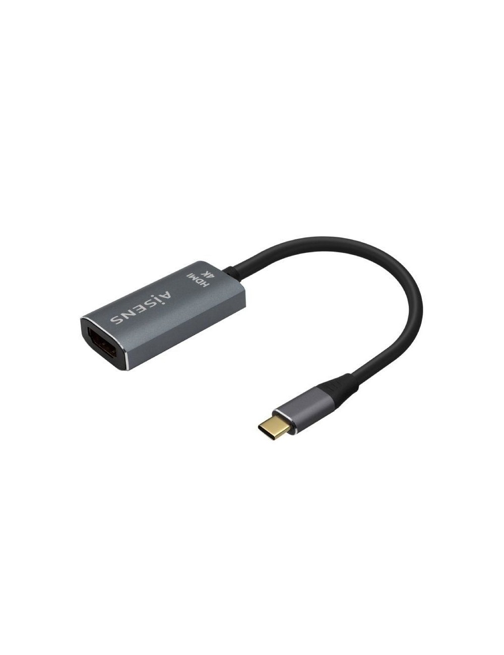 Conversor HDMI 4K 60Hz Aisens A109-0683/ HDMI Hembra - USB Tipo-C Macho/ 15cm/ Gris