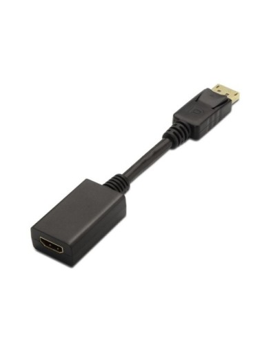Conversor Aisens A125-0134/ DisplayPort Macho - HDMI Hembra/ 15cm/ Negro