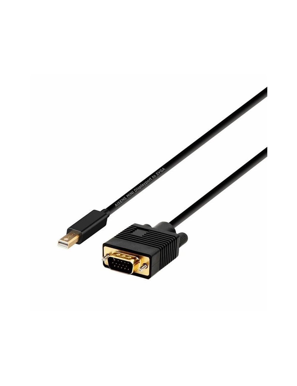 Cable Conversor Aisens A125-0362/ Mini DP Macho - VGA Macho/ 2m/ Negro