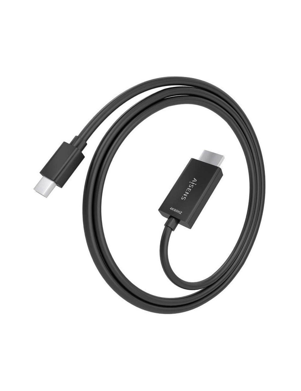 Cable Conversor Aisens A125-0887/ Mini DisplayPort Macho - HDMI 4K Macho/ 1.5m/ Negro