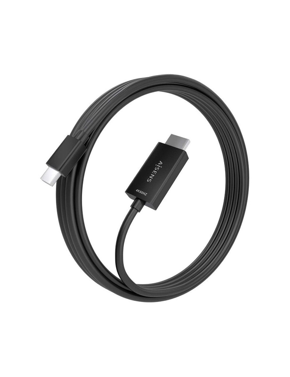 Cable Conversor Aisens A125-0889/ Mini DisplayPort Macho - HDMI 4K Macho/ 3m/ Negro