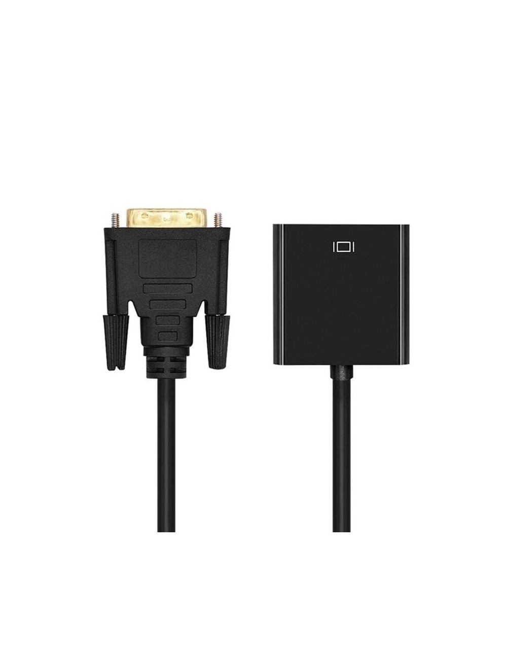 Cable Conversor Aisens A147-0352/ DVI Macho - VGA Hembra/ 30cm/ Negro