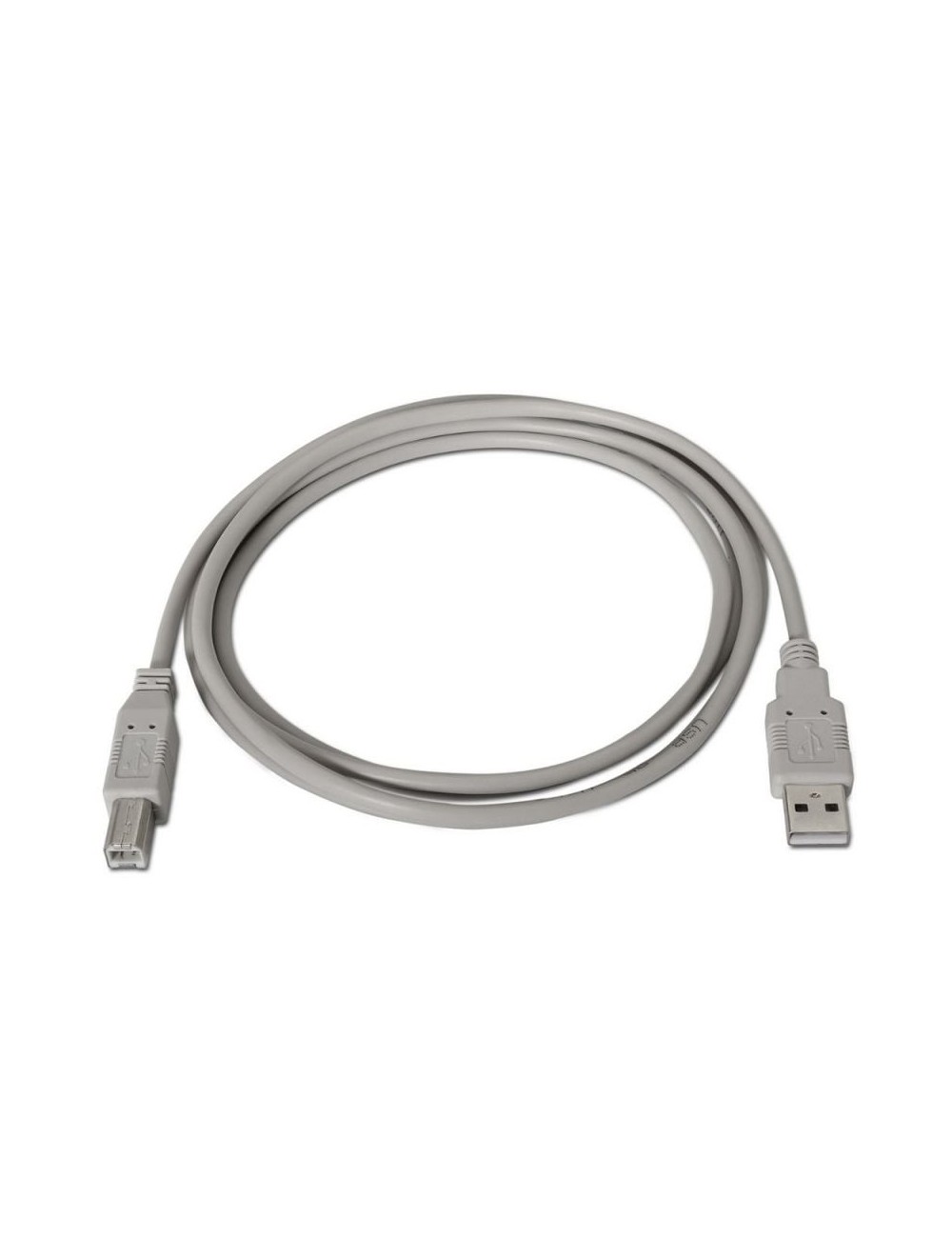Cable USB 2.0 Impresora Aisens A101-0004/ USB Tipo-B Macho - USB Macho/ 4.5m/ Beige