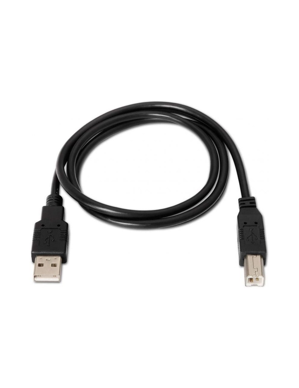 Cable USB 2.0 Impresora Aisens A101-0005/ USB Tipo-B Macho - USB Macho/ 1m/ Negro