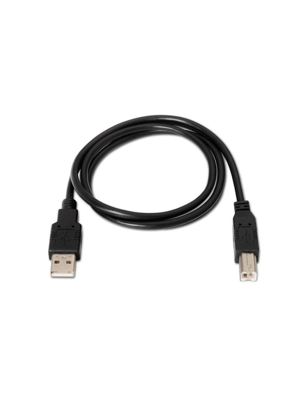Cable USB 2.0 Impresora Aisens A101-0006/ USB Tipo-B Macho - USB Macho/ 1.8m/ Negro