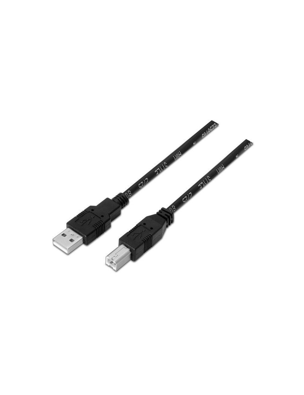 Cable USB 2.0 Impresora Aisens A101-0008/ USB Tipo-B Macho - USB Macho/ 4.5m/ Negro
