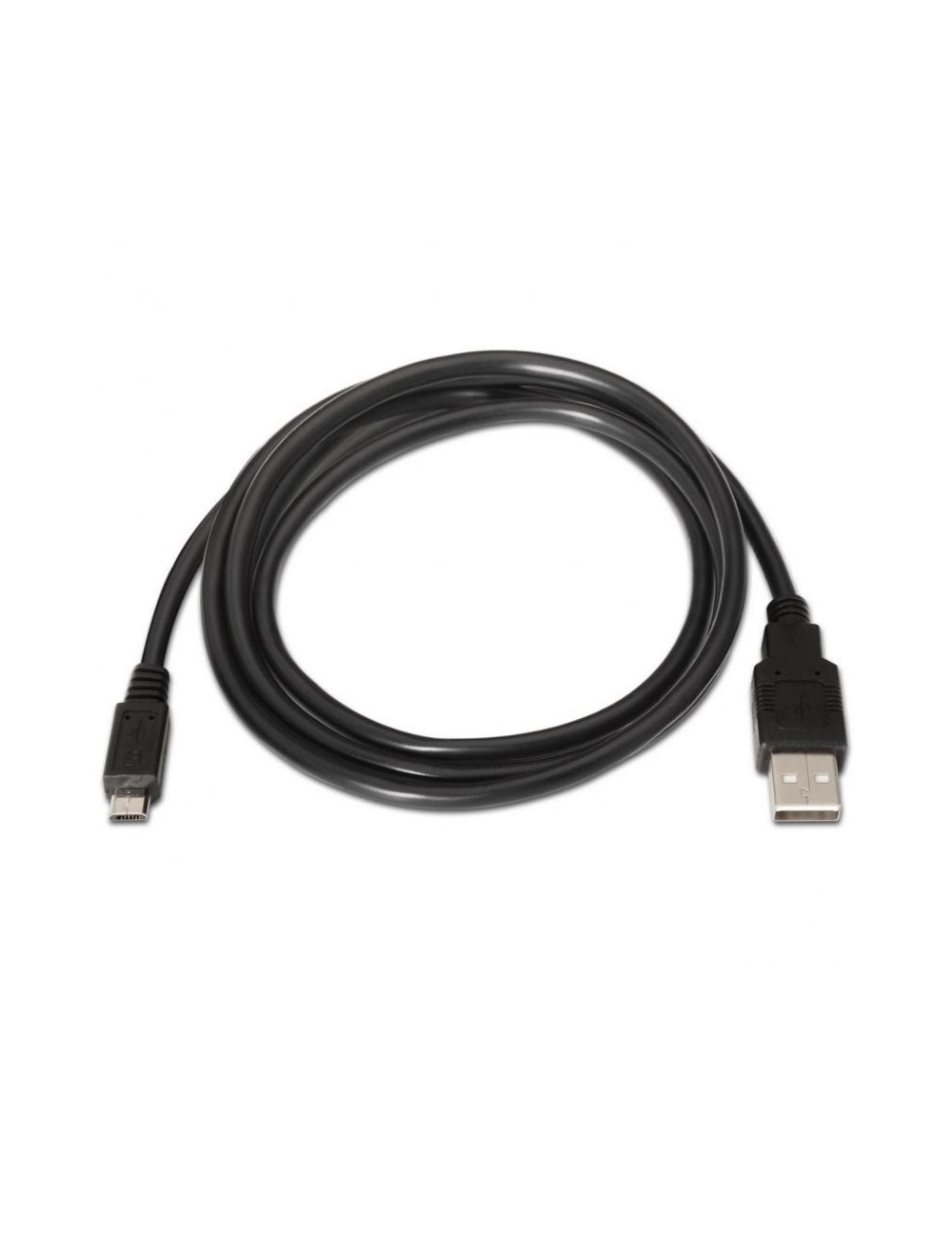 Cable USB 2.0 Aisens A101-0029/ USB Macho - MicroUSB Macho/ 3m/ Negro