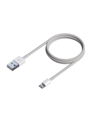 Cable USB 2.0 Lightning Aisens A102-0542/ USB Macho - Lightning Macho/ 50cm/ Blanco