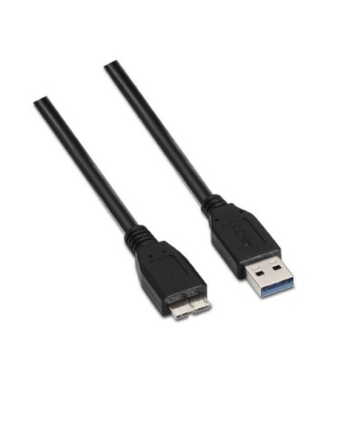 CABLE USB AISENS USB MASCLE A MICROUSB MASCLE 1MT NEGRE ( A105-0043 )