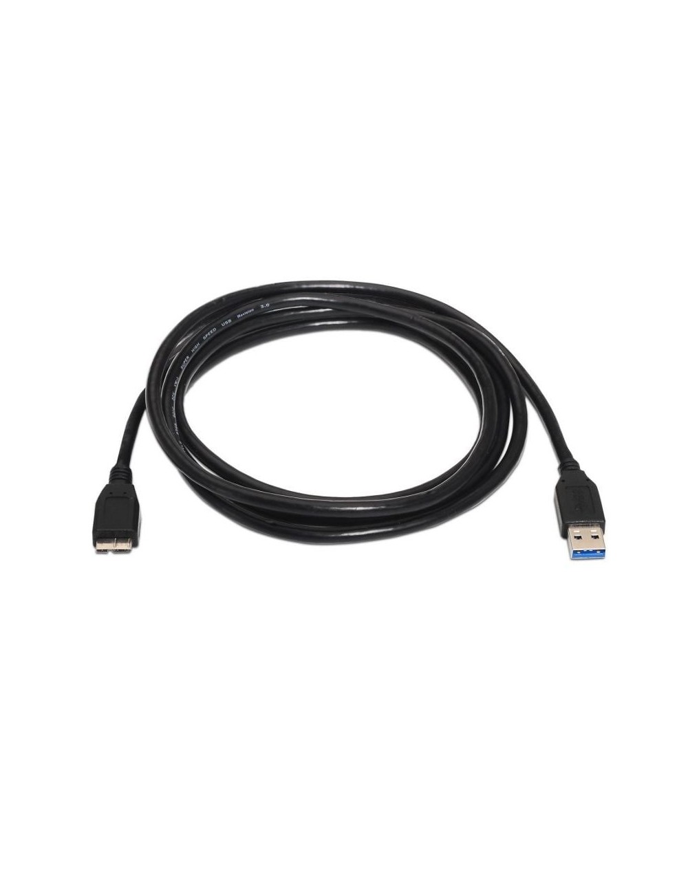 Cable USB 3.0 Aisens A105-0044/ USB Macho - MicroUSB Macho/ 5Gbps/ 2m/ Negro