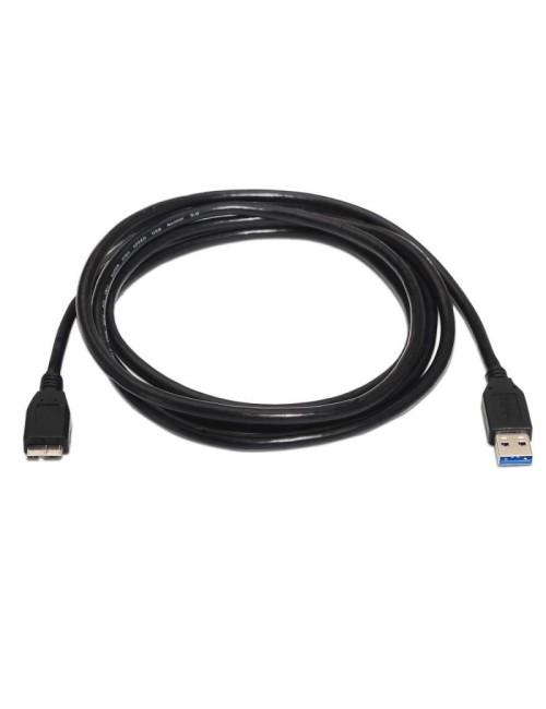 Cable USB 3.0 Aisens A105-0044/ USB Macho - MicroUSB Macho/ 5Gbps/ 2m/ Negro
