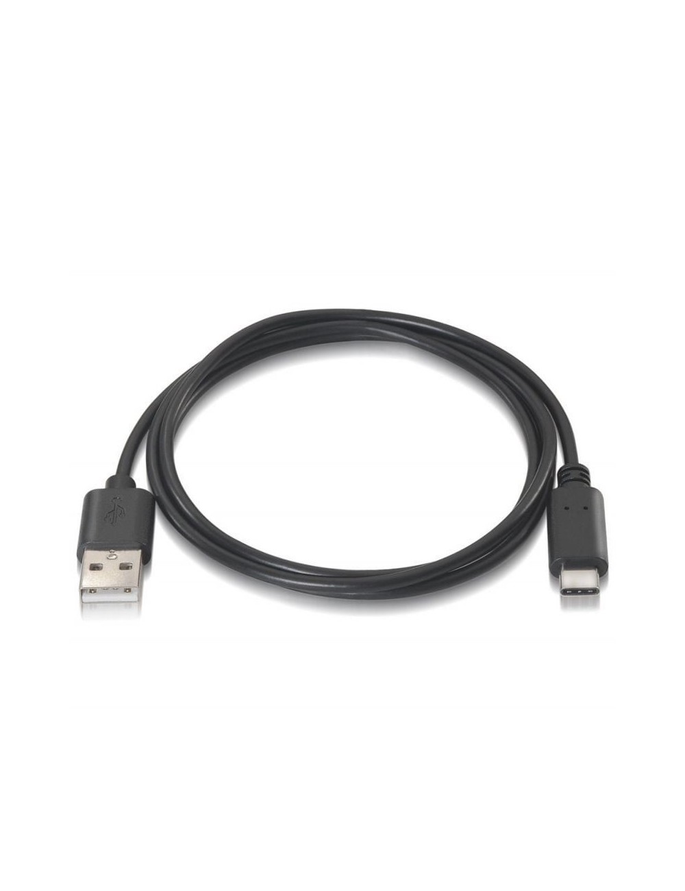 Cable USB 2.0 Tipo-C Aisens A107-0050/ USB Tipo-C Macho - USB Macho/ 480Mbps/ 50cm/ Negro