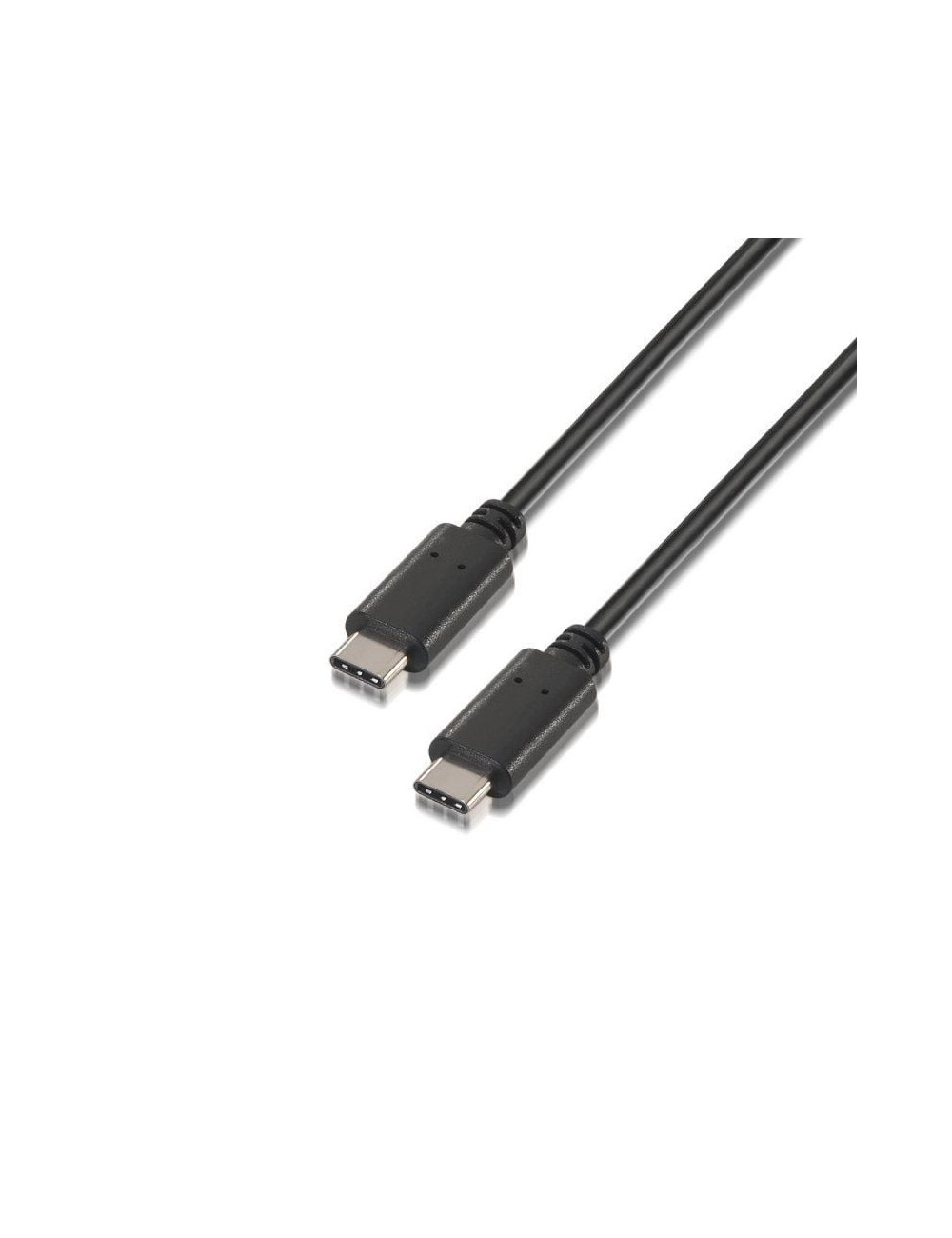 Cable USB 2.0 Tipo-C Aisens A107-0058/ USB Tipo-C Macho - USB Tipo-C Macho/ 480Mbps/ 3m/ Negro
