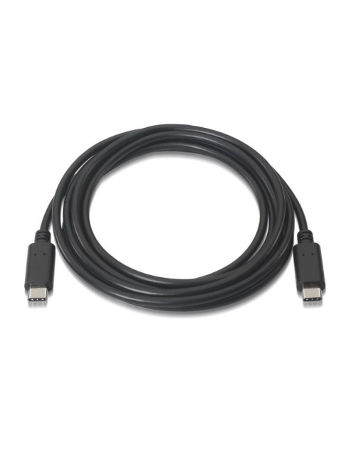 Cable USB 2.0 Tipo-C Aisens A107-0058/ USB Tipo-C Macho - USB Tipo-C Macho/ 480Mbps/ 3m/ Negro