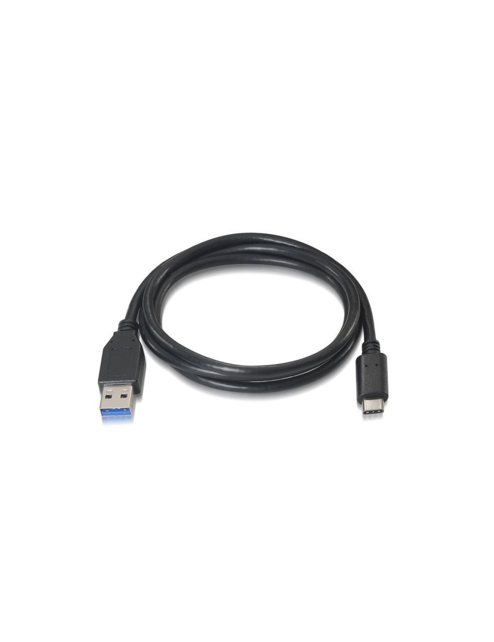 Cable USB 3.1 Tipo-C Aisens A107-0060/ USB Tipo-C Macho - USB Macho/ 10Gbps/ 1m/ Negro