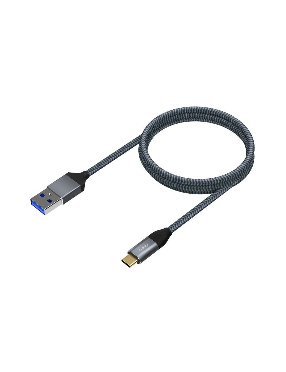 Cable USB 3.1 Tipo-C Aisens A107-0632/ USB Tipo-C Macho - USB Macho/ 10Gbps/ 1.5m/ Gris