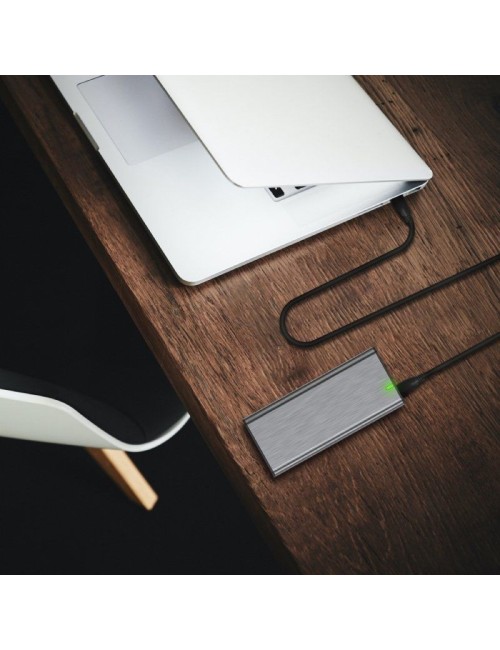 Cable USB 3.2 Tipo-C Aisens A107-0701 20GBPS 5A 100W/ USB Tipo-C Macho - USB Tipo-C Macho/ Hasta 100W/ 20Gbps/ 60cm/ Negro