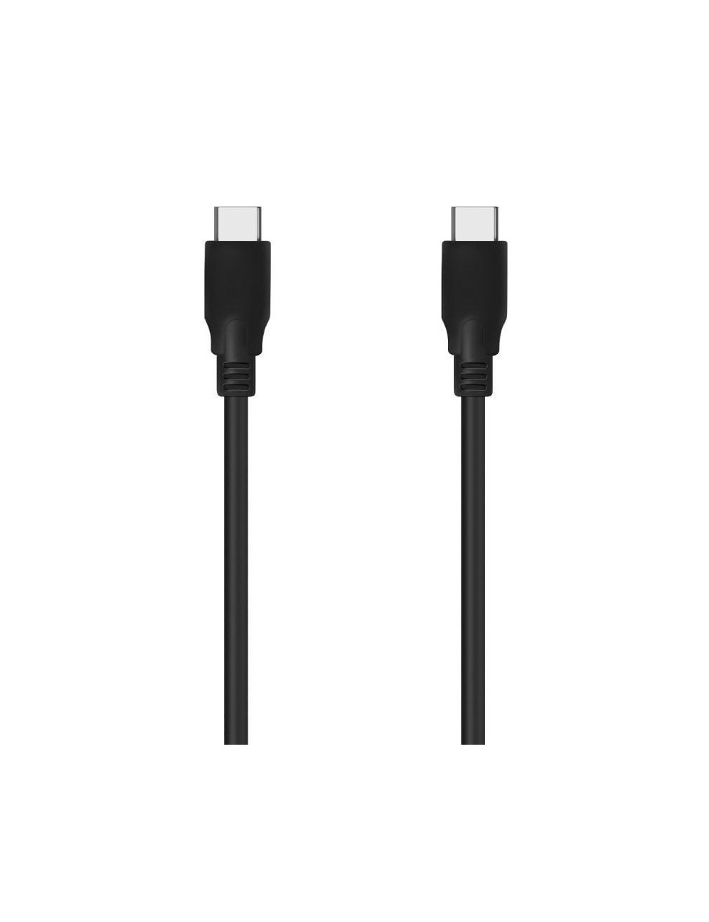 Cable USB 3.2 Tipo-C Aisens A107-0702 20GBPS 5A 100W/ USB Tipo-C Macho - USB Tipo-C Macho/ Hasta 100W/ 20Gbps/ 1m/ Negro