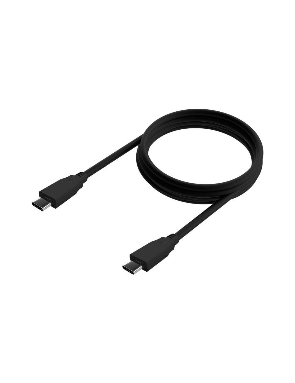 Cable USB 3.2 Tipo-C Aisens A107-0702 20GBPS 5A 100W/ USB Tipo-C Macho - USB Tipo-C Macho/ Hasta 100W/ 20Gbps/ 1m/ Negro