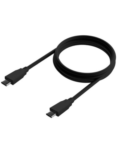 Cable USB 3.2 Tipo-C Aisens A107-0703 20GBPS 5A 100W/ USB Tipo-C Macho - USB Tipo-C Macho/ Hasta 100W/ 20Gbps/ 1.5m/ Negro