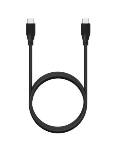 Cable USB 3.2 Tipo-C Aisens A107-0704 20GBPS 5A 100W/ USB Tipo-C Macho - USB Tipo-C Macho/ Hasta 100W/ 20Gbps/ 2m/ Negro