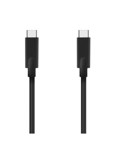Cable USB 3.2 Tipo-C Aisens A107-0706 5GBPS 3A 60W/ USB Tipo-C Macho - USB Tipo-C Macho/ Hasta 60W/ 5Gbps/ 4m/ Negro
