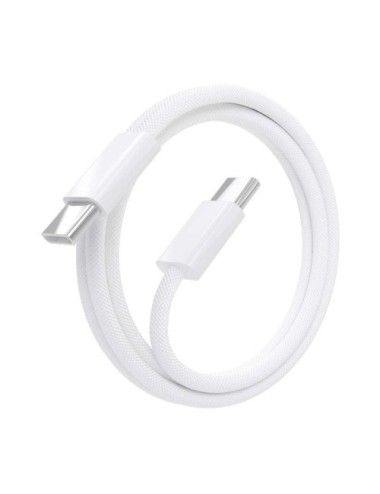 Cable USB 2.0 Tipo-C Aisens A107-0856/ USB Tipo-C Macho - USB Tipo-C Macho/ Hasta 60W/ 480Mbps/ 2m/ Blanco