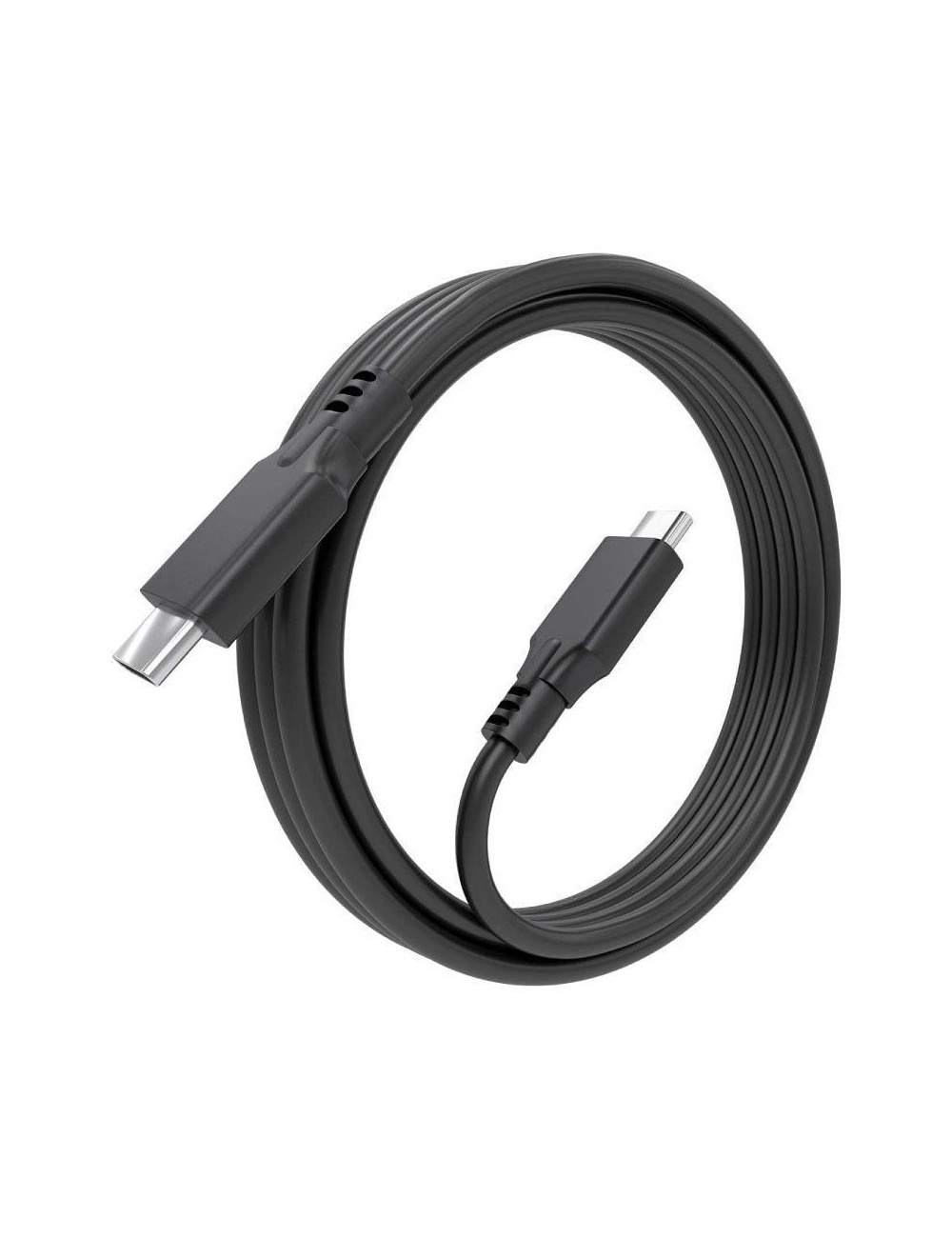 Cable USB 3.2 Tipo-C Aisens A107-0874 20GBPS 5A 100W/ USB Tipo-C Macho - USB Tipo-C Macho/ Hasta 100W/ 20Gbps/ 2m/ Gris