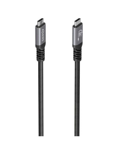 Cable USB 3.2 Tipo-C Aisens  A107-0991/ USB Tipo-C Macho - USB Tipo-C Macho/ Hasta 60W/ 5Gbps/ 7m/ Negro