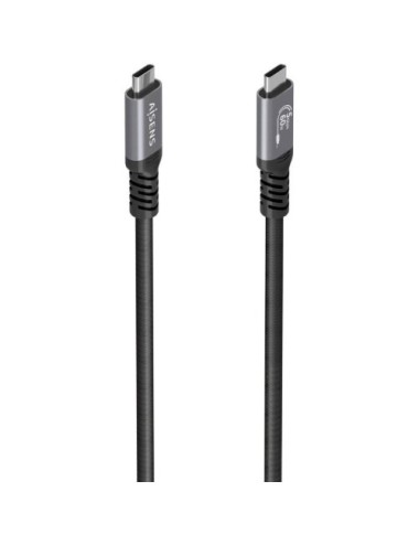 Cable USB 3.2 Tipo-C Aisens  A107-0992/ USB Tipo-C Macho - USB Tipo-C Macho/ Hasta 60W/ 5Gbps/ 10m/ Negro