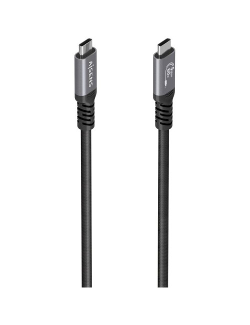 Cable USB 3.2 Tipo-C Aisens  A107-0992/ USB Tipo-C Macho - USB Tipo-C Macho/ Hasta 60W/ 5Gbps/ 10m/ Negro
