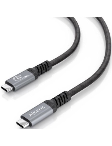 Cable USB 3.2 Tipo-C Aisens  A107-0992/ USB Tipo-C Macho - USB Tipo-C Macho/ Hasta 60W/ 5Gbps/ 10m/ Negro