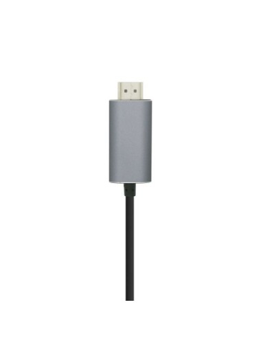Cable Conversor Aisens A109-0392/ USB Tipo-C Macho - HDMI Macho/ Hasta 27W/ 1250Mbps/ 80cm/ Negro