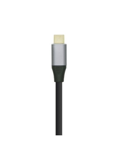 Cable Conversor Aisens A109-0393/ USB Tipo-C Macho - HDMI Macho/ Hasta 27W/ 1250Mbps/ 1.8m/ Negro