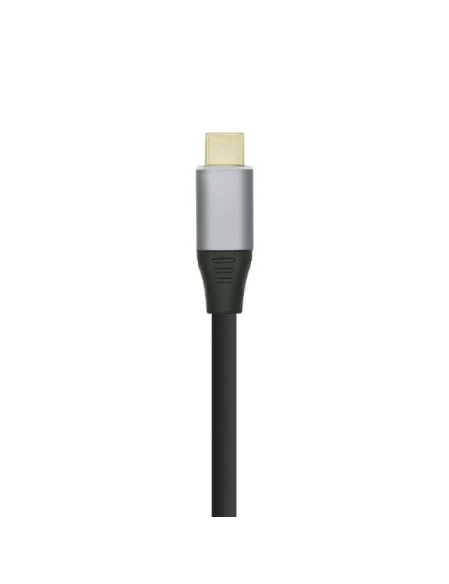Cable Conversor Aisens A109-0393/ USB Tipo-C Macho - HDMI Macho/ Hasta 27W/ 1250Mbps/ 1.8m/ Negro