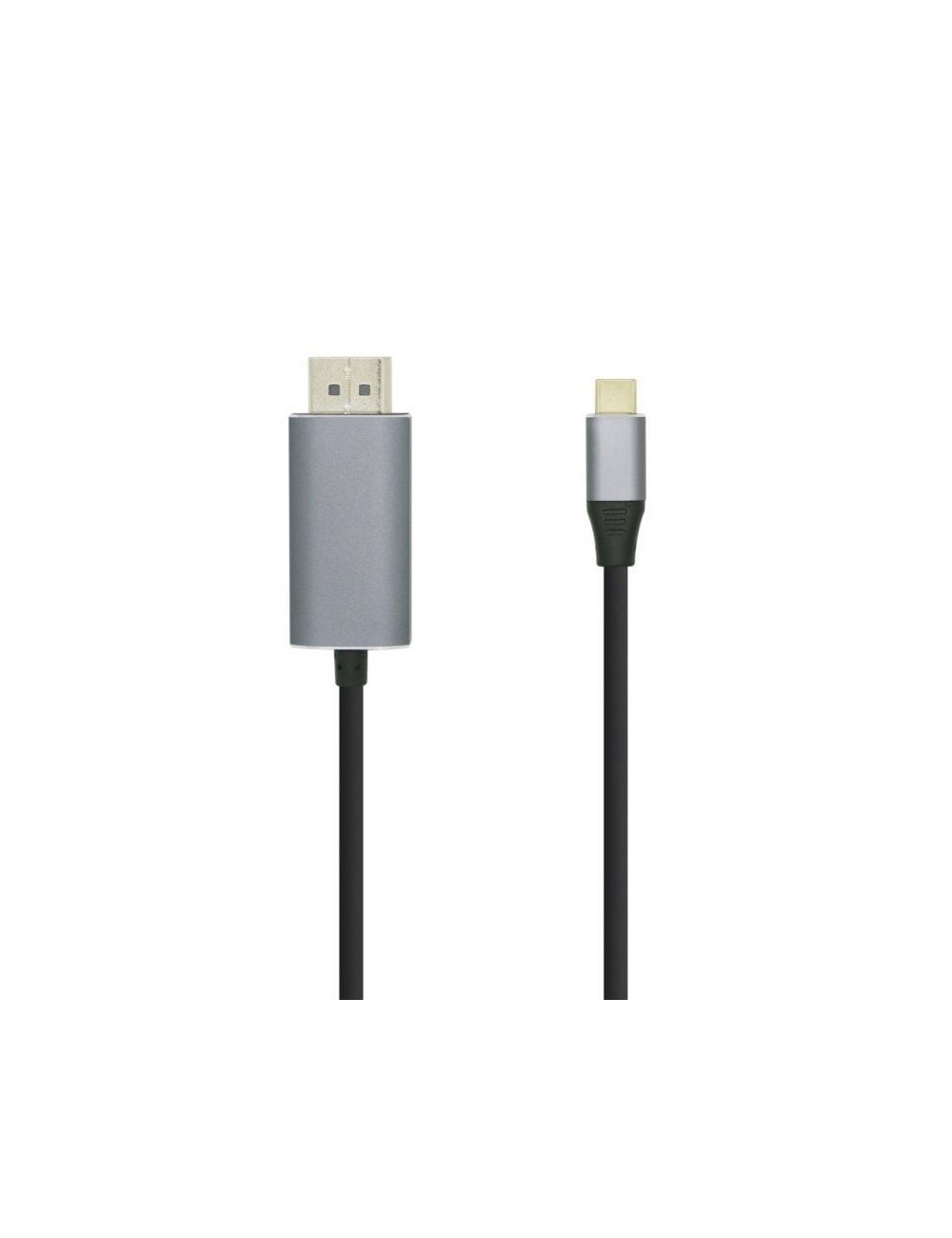 Cable DisplayPort Aisens A109-0394/ USB Tipo-C Macho - DisplayPort Macho/ Hasta 27W/ 1250Mbps/ 80cm/ Negro
