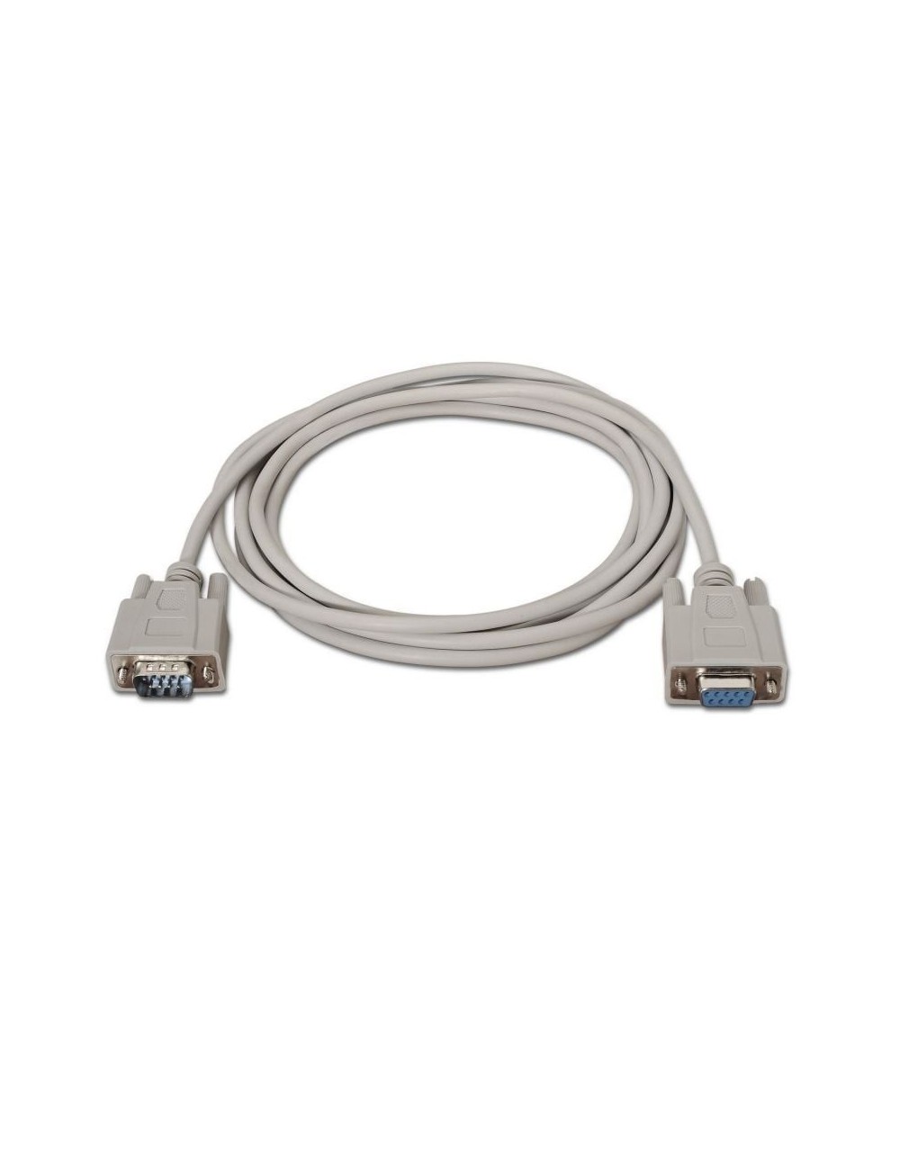 Cable Serie RS232 Aisens A112-0065/ DB9 Macho - DB9 Hembra/ Hasta 0.15W/ 1.6Mbps/ 1.8m/ Beige