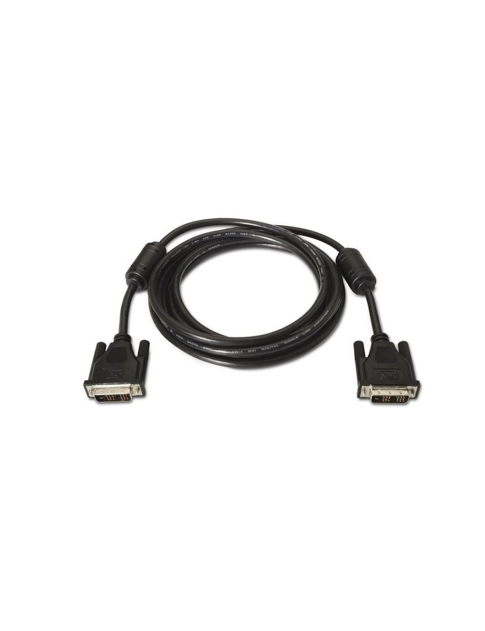 Cable DVI Aisens A117-0086/ DVI-D Macho - DVI-D Macho/ Hasta 3W/ 10Mbps/ 1.8m/ Negro